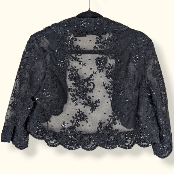 Gemini Paris Floral Embroidered Shrug - Picture 5 of 7